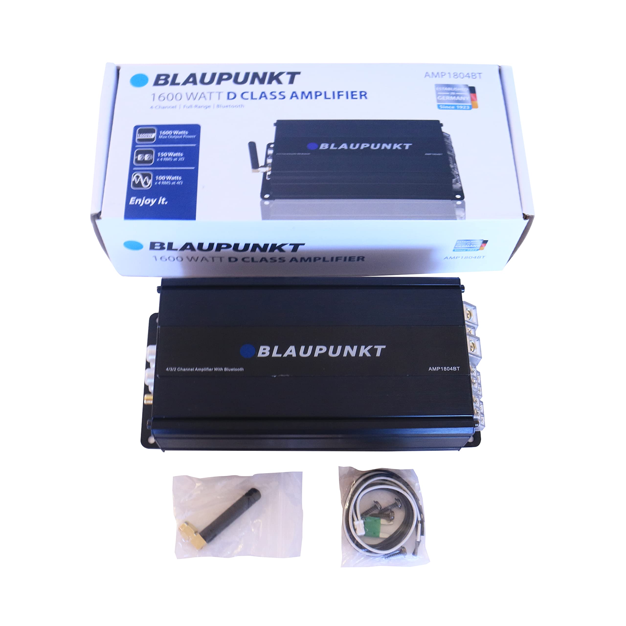 Blaupunkt AMP7502 750W 2-Channel Car Amplifier - 160W RMS X 2, Full-Range, Compact Design