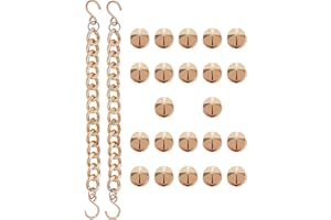 GIDDITZ Metal Shoe Chains Punk Rivet Cone Spike Shoe Charms Bling Chain Decoration Sandals for Women Girls Man Party Favors Birthday Gifts Sliver