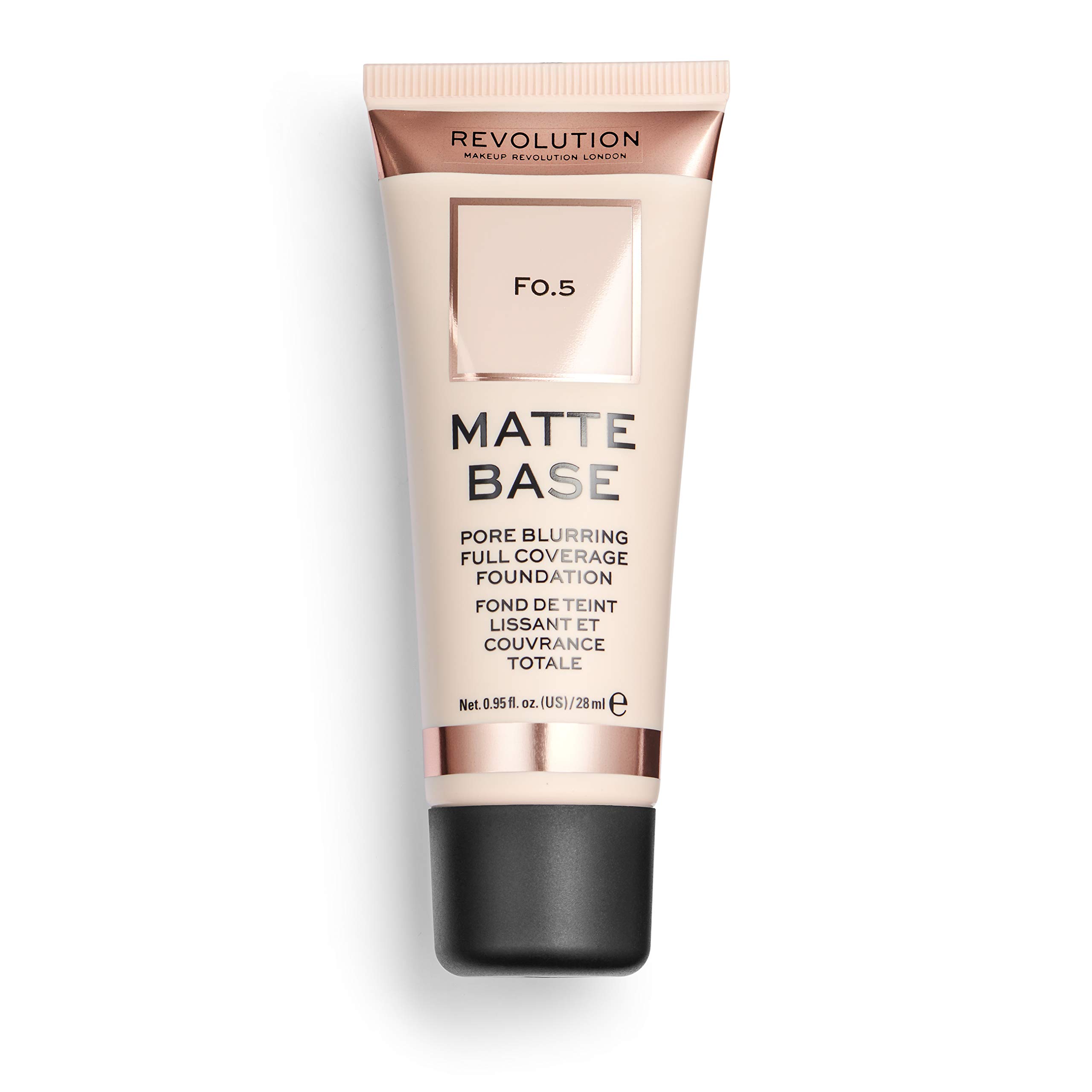 Revolution Beauty London, Matte Base, Foundation, F0.5, 28ml — image 1