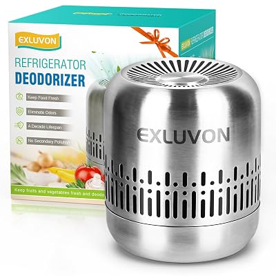 Exluvon Refrigerator Deodorizer,Lasts for 10 Years,Fridge Deodorizer Kitchen Gadgets Odor Eliminator for Fridge & Freezer, Room,RV and New Home,More Effective Than Baking Soda Charcoal Air Purifier