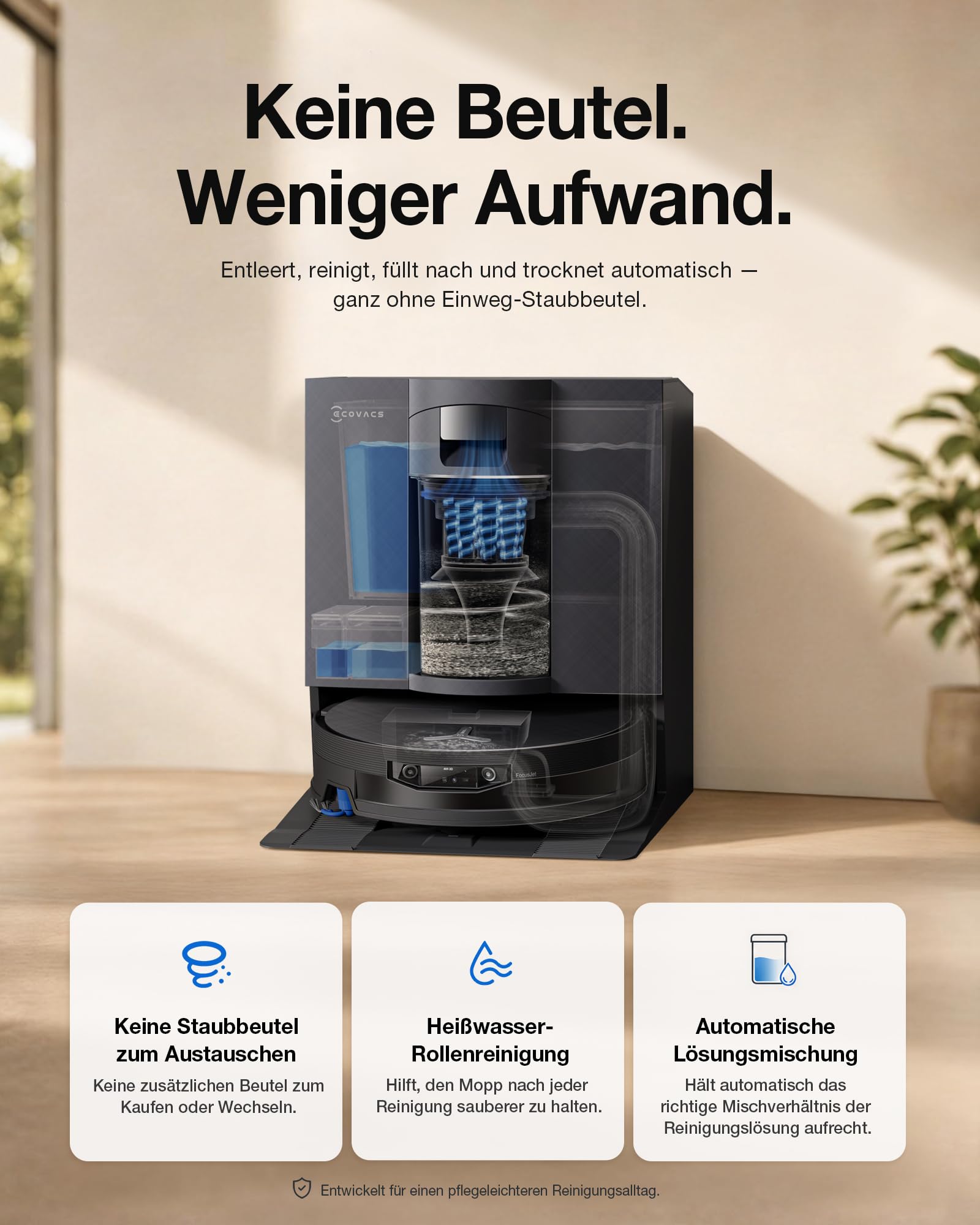 ECOVACS Saugroboter mit Wischfunktion X12 OMNICYCLONE Care Complete 7