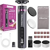 Professional Electric Foot Callus Remover, 9-Speed Cordless Foot File with Reusable Nano Glass Heads & Sandpaper for Dead Skin Removal and Smooth Feet