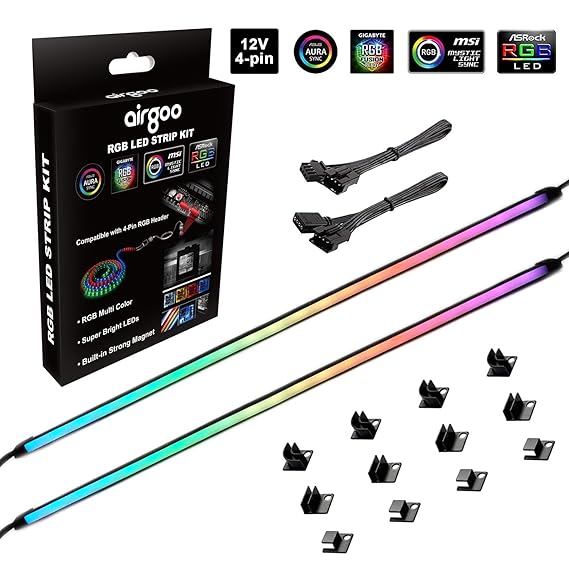 PC RGB LED Strip Light, 3pcs LED Strip for 12V Amazon.in