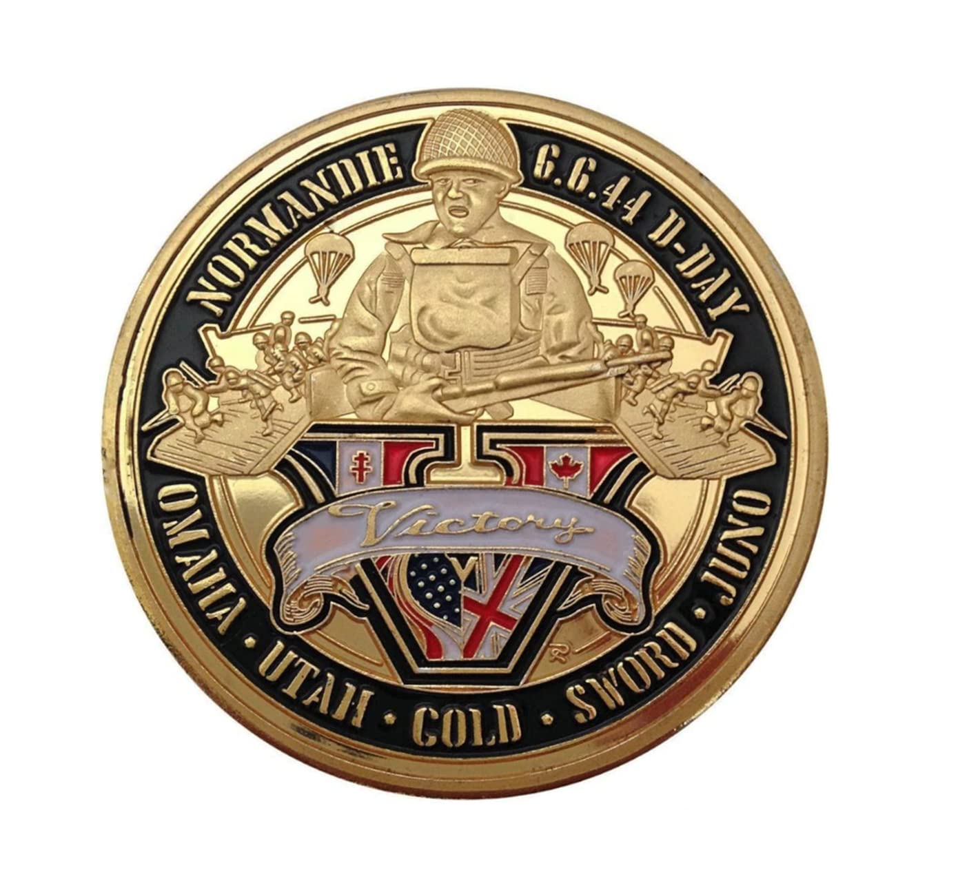 Eillwin World war 2 Normandy D-Day Anniversary Commemorative Memorial Souvenir Coin