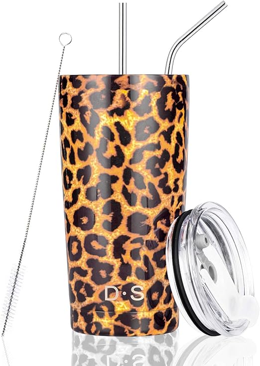 leopard print yeti tumbler