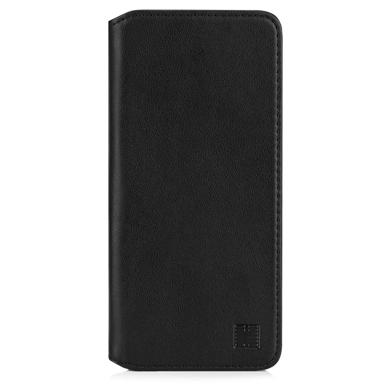 32nd Classic Series 2.0 - Real Leather Book Wallet Flip Case Cover For Xiaomi Redmi 10, Real Leather Design With Card Slot, Magnetic Closure and Built In Stand - Black