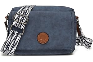 AFKOMST Small Crossbody Bags for Women Trendy Faux Suede Cross Body Purse and Handbags with Gultar Strap, Lightweight