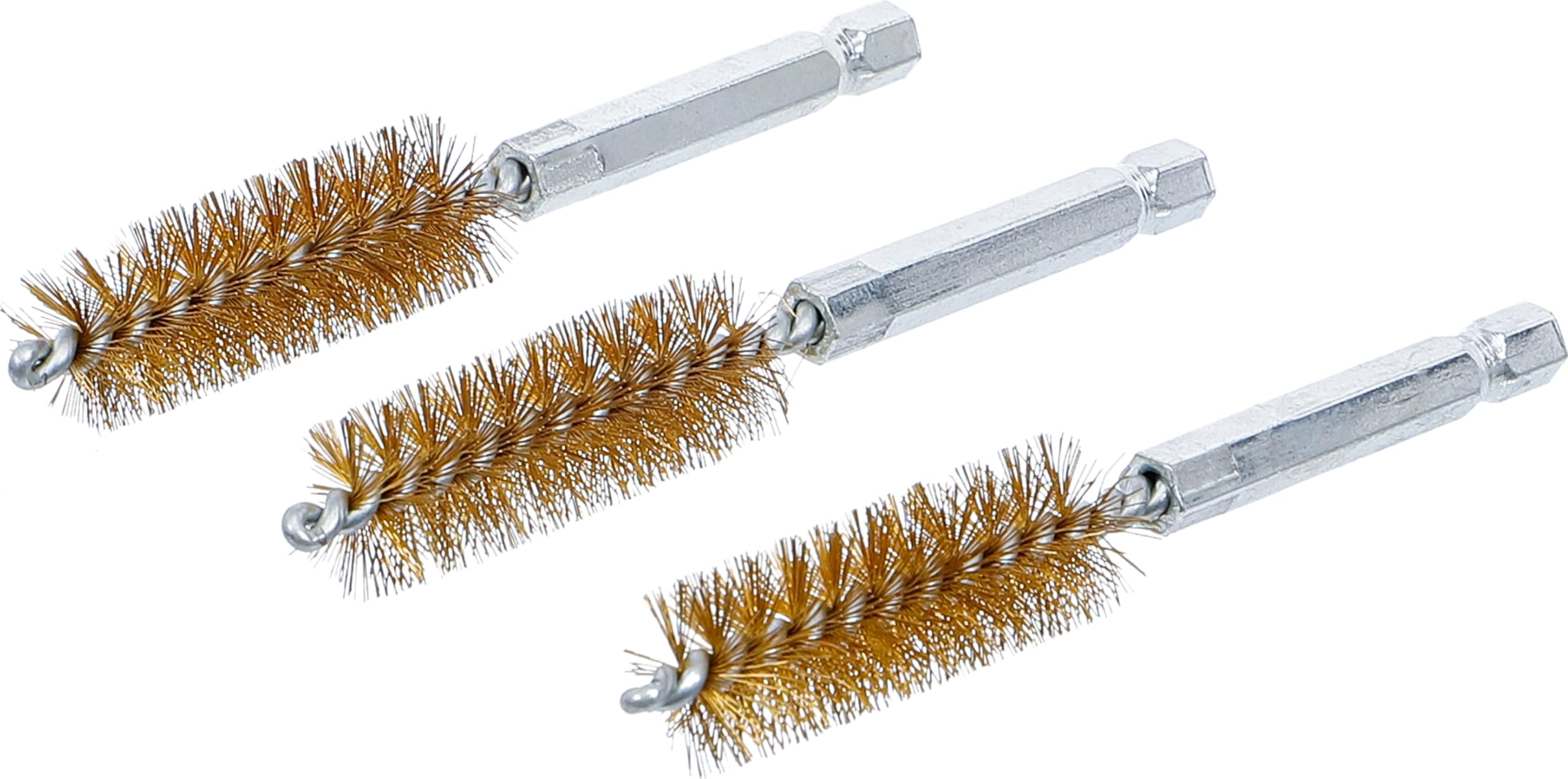BGS 3078-15-M | Brass Brush | 15 mm | 6.3 mm (1/4") Drive | 3 pcs.