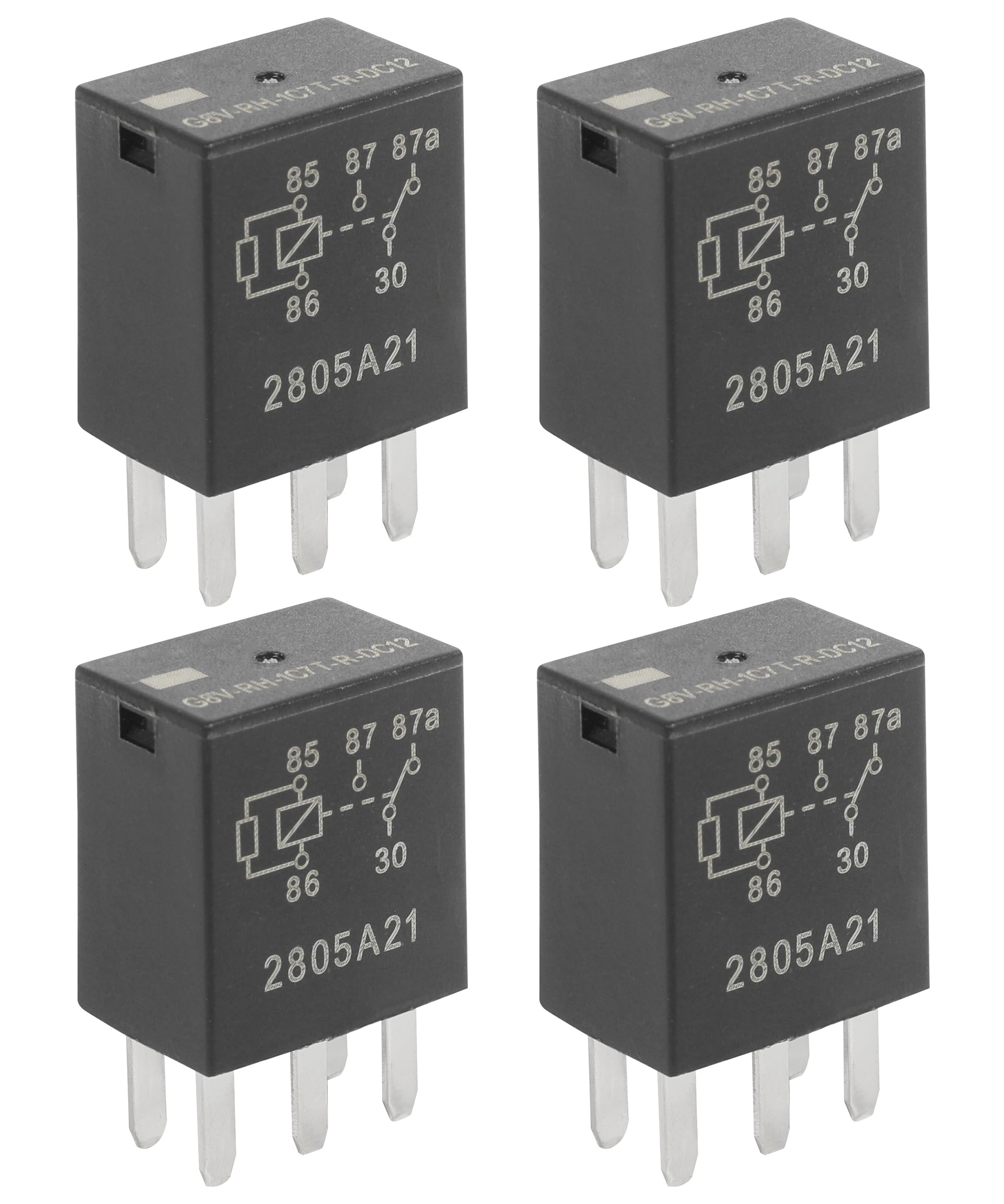 RACOONA 4Pcs 5 Pin Relay,Car Accessories 12V 30A Power Relay,Car Relay ...