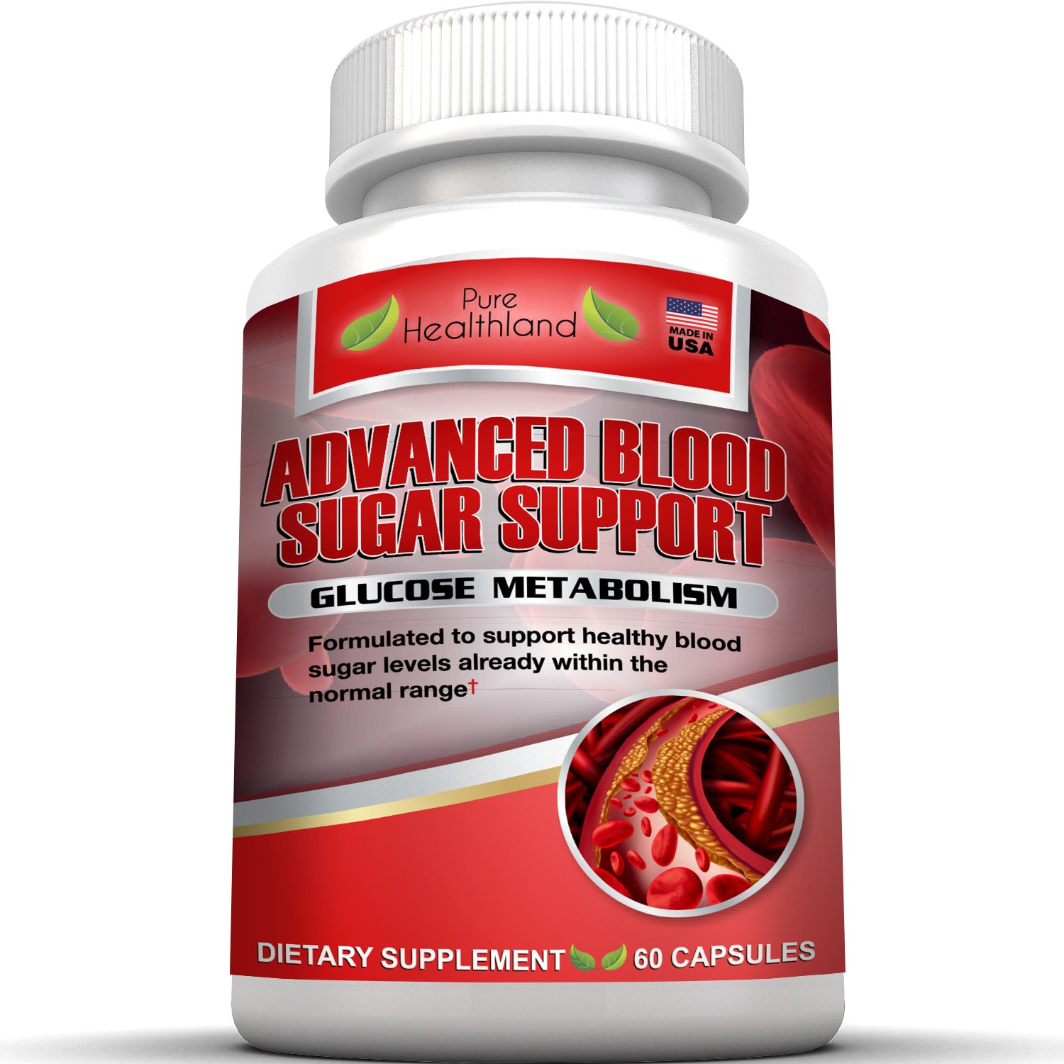 ADVANCED BLOOD SUGAR SUPPORT Helps Maintain Healthy Blood Sugar Levels Already Within The Normal Range, Contains Cinnamon, Bitter Melon, Gaggul, and Banaba