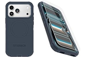 OtterBox iPhone 17 Pro Max (Only) Bundle: Defender Series Case & Screen Protector - Blue Sentiment - Case Only - Snaps on Mag