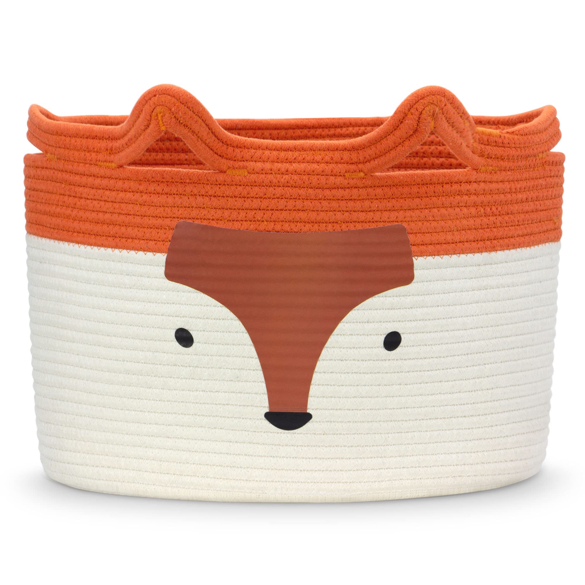 Goodheim Children's Cotton Storage Basket for Toys and Laundry, Laundry Basket and Toy Basket in One, Children's Room Decoration Fox