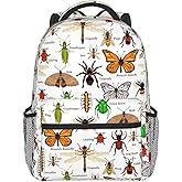 Insects Bugs Backpack With Adjustable Padded Shoulder Straps 17 Inch Daypacks For College Travel