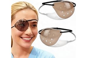 FSJLT 2pcs Eye Shield After Cataract Surgery,Plastic Eye Patch Medical Shield with Black Elastic Strap for Sleeping,Protect a
