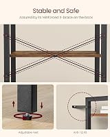 VASAGLE 6-Tier Bookshelf 30 x 66 x 186 cm Rustic Brown and Ink Black LLS062B01 view 6