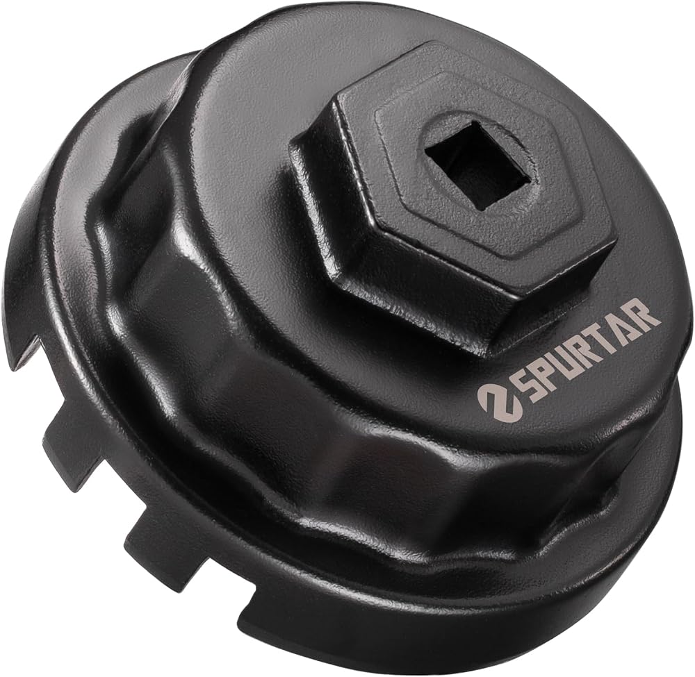 Spurtar 64mm Oil Filter Cap Wrench for Toyota/Lexus 2.5-5.7L 3/8 Drive