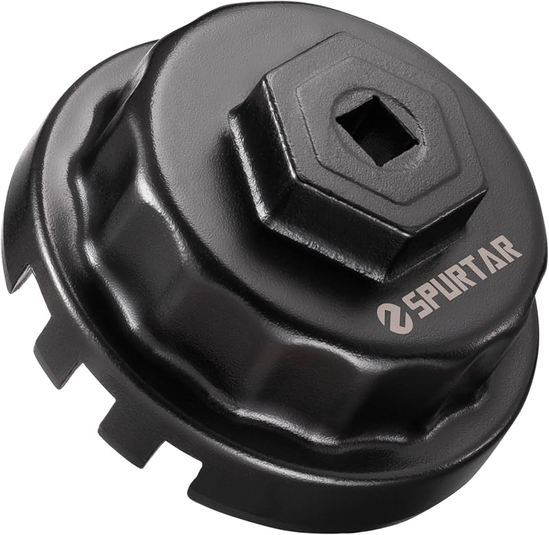 Spurtar 64mm Oil Filter Cap Wrench for Toyota/Lexus 2.5-5.7L 3/8 Drive