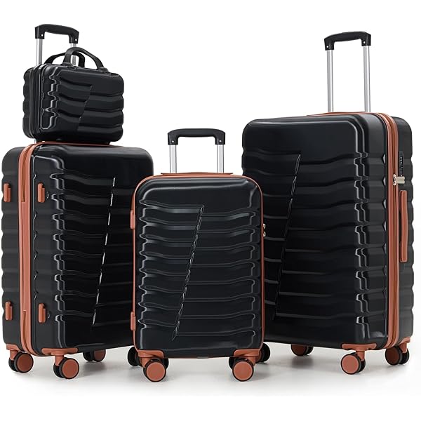 Amazon.com | GinzaTravel 4 Piece Hardshell Luggage Sets with