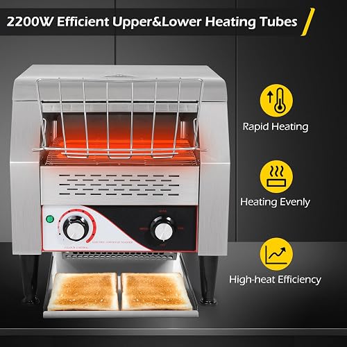 Commercial Toaster 300 Slices/Hour 2200W Heavy Duty Industrial Conveyor Toasters at Rs 23000 in
