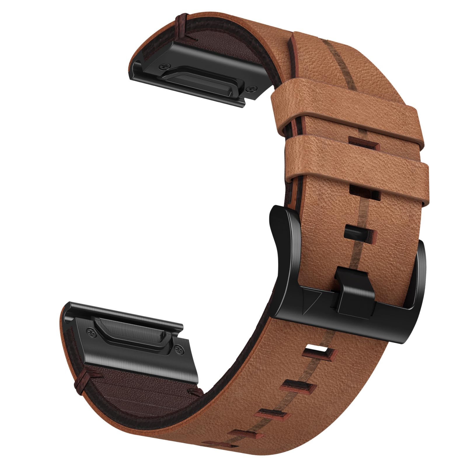 Fenix 7 Leder Armband, 22mm Uhr Ersatzarmband für Fenix 8 47 mm, Fenix 7 Solar, Fenix 7 Sapphire Solar, Fenix 6 /pro/Sapphire, Fenix 5 /plus, Forerunner 935/945/955, Approach S60, Quatix 5/6/7