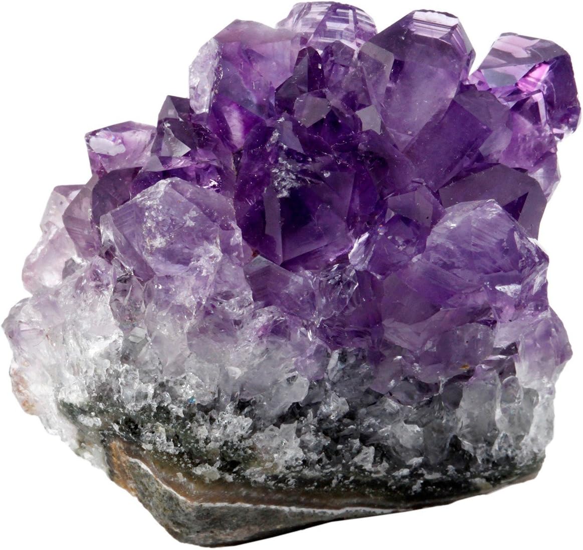 Indoor Fountains & Accessories - Rockcloud Natural Purple Amethyst Quartz Crystal Cluster Geode Druzy Home Decoration Gemstone Specimen