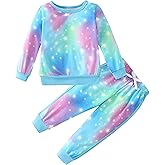 YALLET Toddler Girls Clothes Baby Girl Fall Outfits Long Sleeve Sweatshirt Pants Sets Winter Sweatsuit Clothing for Girl 1-6Y