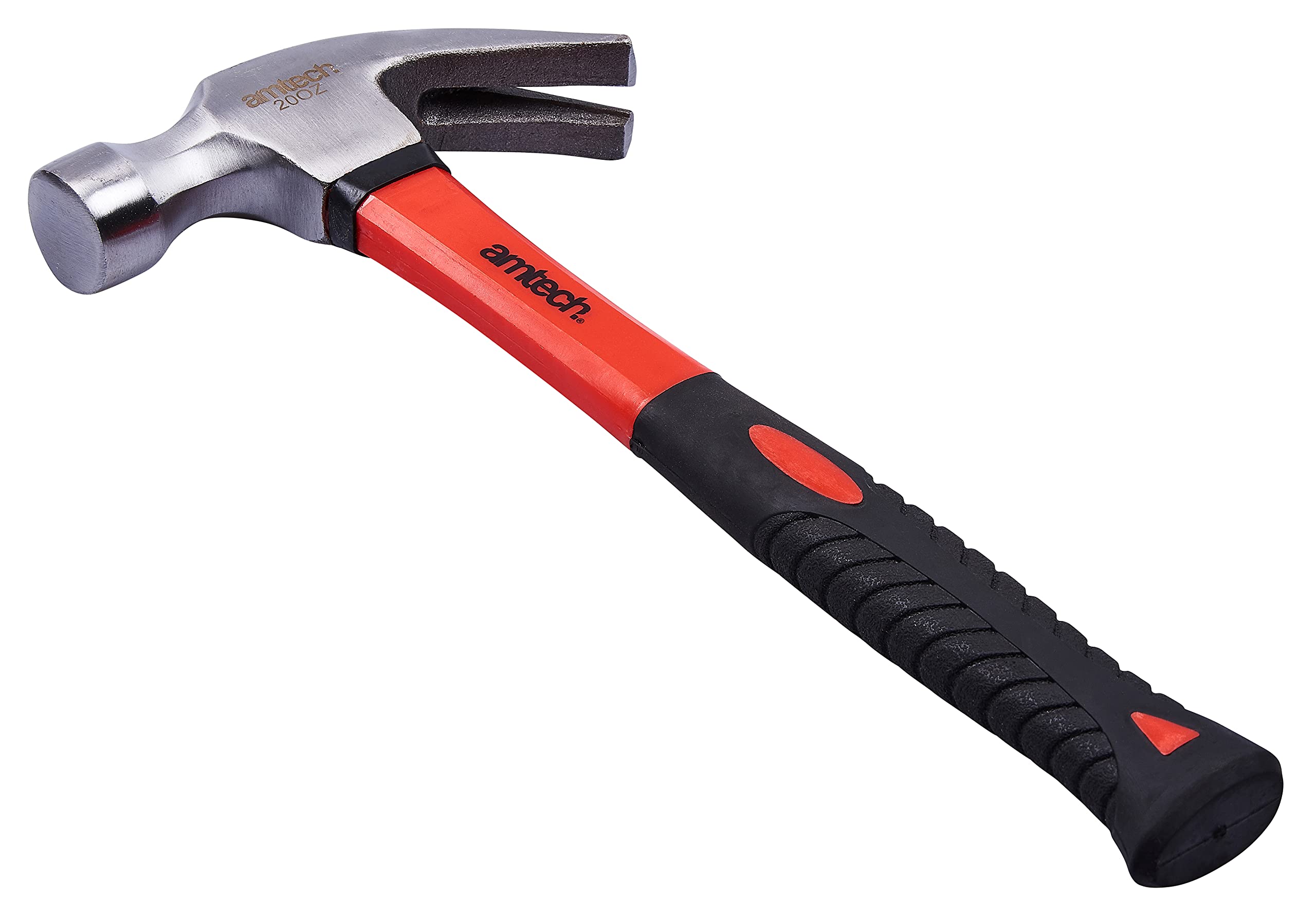 Amtech - Claw Hammer, Heavy Duty Fibreglass Handle, Drop Forged Head, Comfortable Non-Slip Grip, Ideal for Construction and Renovation (20oz / 560g)