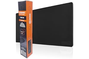 ICONIC - PRO PC GEAR 3XL Extended Gaming Mouse Pad/Mat 46"x20"(Stealth) - Large & Wide Desk Cloth Mousepad - Stitched/Water P