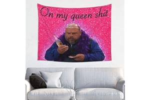 LWIEF Bertram On My Queen Shit Tapestry Aesthetic Tapestrys 29x38in Funny Meme Tapestries Wall Hanging Art Poster For Bedroom Living Room