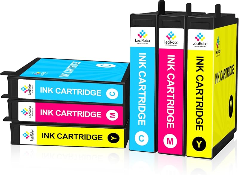 LeciRoba Ink Cartridge 6PK for Epson XP-2100 XP-3100 XP-4100 WF-2800 Series