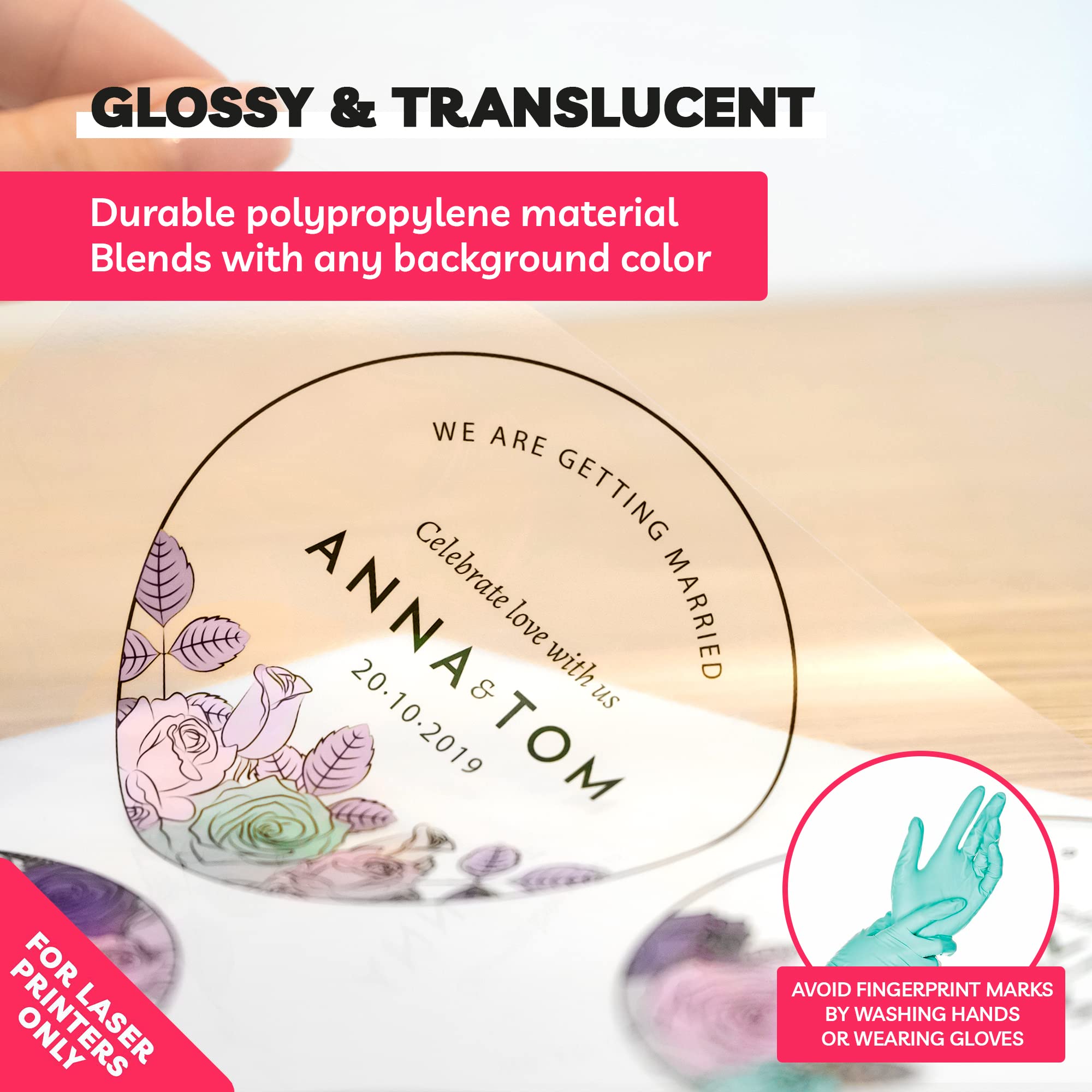 Clear Sticker Paper For Laser Printer 20 Sheets Vinyl Sticker Paper Clear sticker paper for laser printer 20 sheets vinyl sticker paper