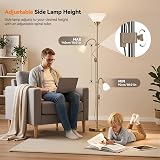 INMOZATA Mother and Child Lamp 175cm Uplighter Floor Lamp White view 6
