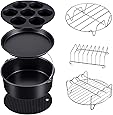 7 Set Pressure Cooker, Steamer & Air Fryer Bakeware Accesories Compatible with Ninja Foodi 5&6.5&8 qt（OP101,OP301,OP302,OP401,FD401）