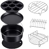 7 Set Pressure Cooker, Steamer & Air Fryer Bakeware Accesories Compatible with Ninja Foodi 5&6.5&8 qt（OP101,OP301,OP302,OP401