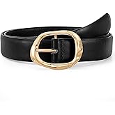 Women Leather Belt for Jeans Pants Ladies Casual Waist Belt Fashion Women Belt with Gold Buckle
