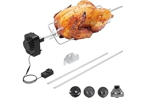 DCYOURHOME BBQ Rotisserie Grill Kit for Masterbuilt Gravity MB20091220 Rotisserie Kit, Masterbuilt Gravity Series 560 1050 800 Smoker Accessories, Masterbuilt Gravity Series Grill Rotisserie Spit Kit Accessories