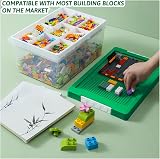Greentainer Storage Bins with Lids Cube Toy Box Tray Stackable Organiser view 4