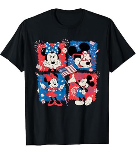 Amazon.com: Disney Mickey Mouse Fireworks Americana T-Shirt