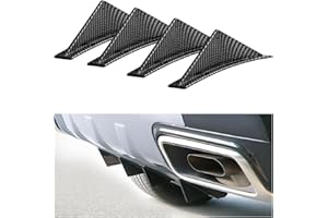 AICEL 4pcs Car Rear Lower Bumper Wing Lip Diffuser, Anti-Crash Accessories Spoiler Shark Fin Protector, Rear Bumper Splitter Lip Wing with Screw, Universal Auto Decoration for Car SUV Truck
