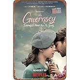 The Guernsey Literary and Potato Peel Pie Society Poster Vintage Tin Logo Metal Logo Wall Decoration Home Door Garden Bar Res