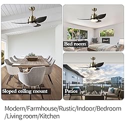 Surtime Modern Ceiling Fans With Lights Remote