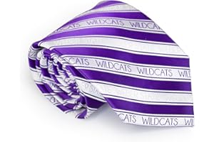 Fan Frenzy Gifts Men's Striped Tie Officially Licensed University Tie | NCAA Sports Ties for Men | Made of Microfiber