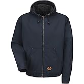 Red Kap Men's Blended Duck Zip Front Hooded Jacket