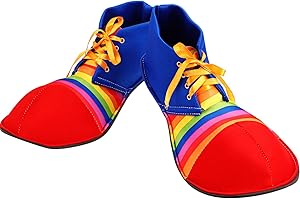 SATINIOR Unisex Clown Shoes Rainbow Halloween Costumes, Accessories, Props and Kits