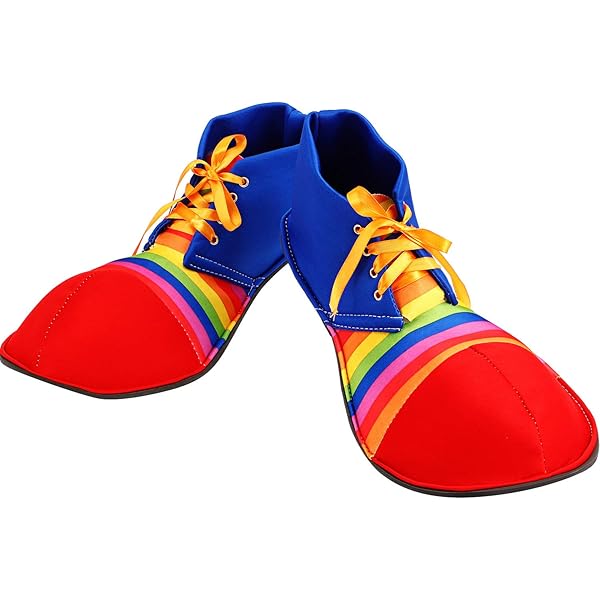 NOLITOY Clown Schuhe Unisex – 1 Paar Große Bunte Clownschuhe Aus Polyester, Für Halloween, Karneval Und Cosplay-Partys