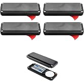 Elevation Lab AirTag 10-Year Extended Battery - Adhesive Mount (4 Pack) | Uses AA batteries - 14x more capacity than CR2032,
