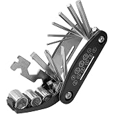 Musiin 13-in-1 Guitar Multi-Tool, Portable Tool for Acoustic Guitar, Bass | Comes with 6 Sizes of Folding Allen Wrenches, Screwdriver, Three Sizes of Socket Wrenches and Other Tools