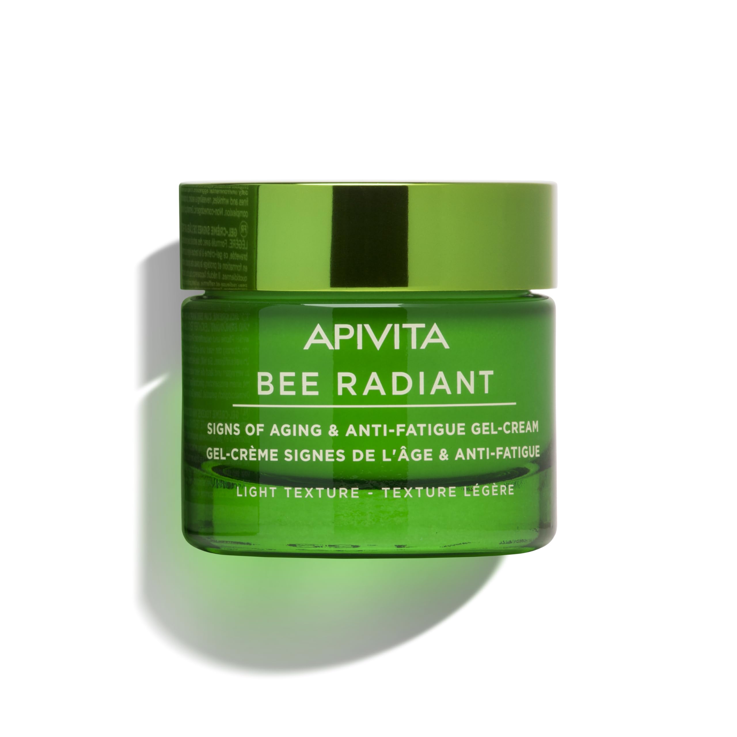 Apivita Bee Radiant Signs of Aging & Anti-Fatigue Face Gel-Cream 50ml - Light Texture - Antiwrinkle Moisturizer With Propolis & White Peony - Fights Wrinkles & Boosts Brightness - Non Comedogenic