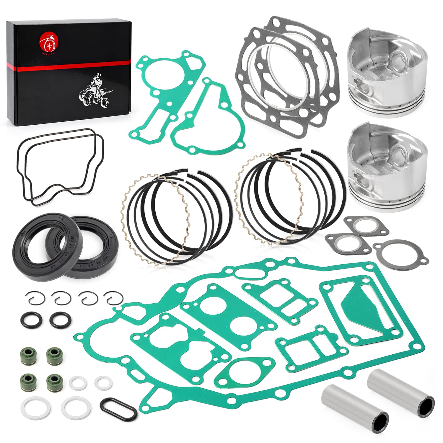 Photo 1 of Engine Top End Rebuild Kit STD Piston and Ring Gasket Seal For Kawasaki Mule 2500 2510 2520 3000 3010 3020 4000 4010 4010 Trans KAF620