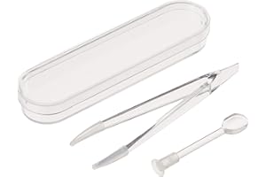 KISEER 5 Pack Clear Portable Travel Contact Lens Remover Tool Kit Eye Tweezer Stick Inserter Set with Soft Tip